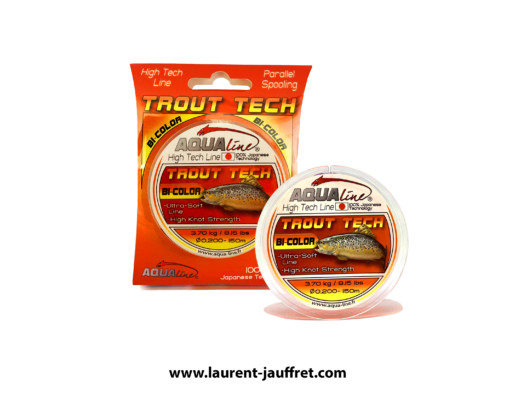 CORPS_DE LIGNE_ NYLON_FLUOROCARBONNE_AQUALINE_BICOLORE_ORANGE_ET_ROUGE