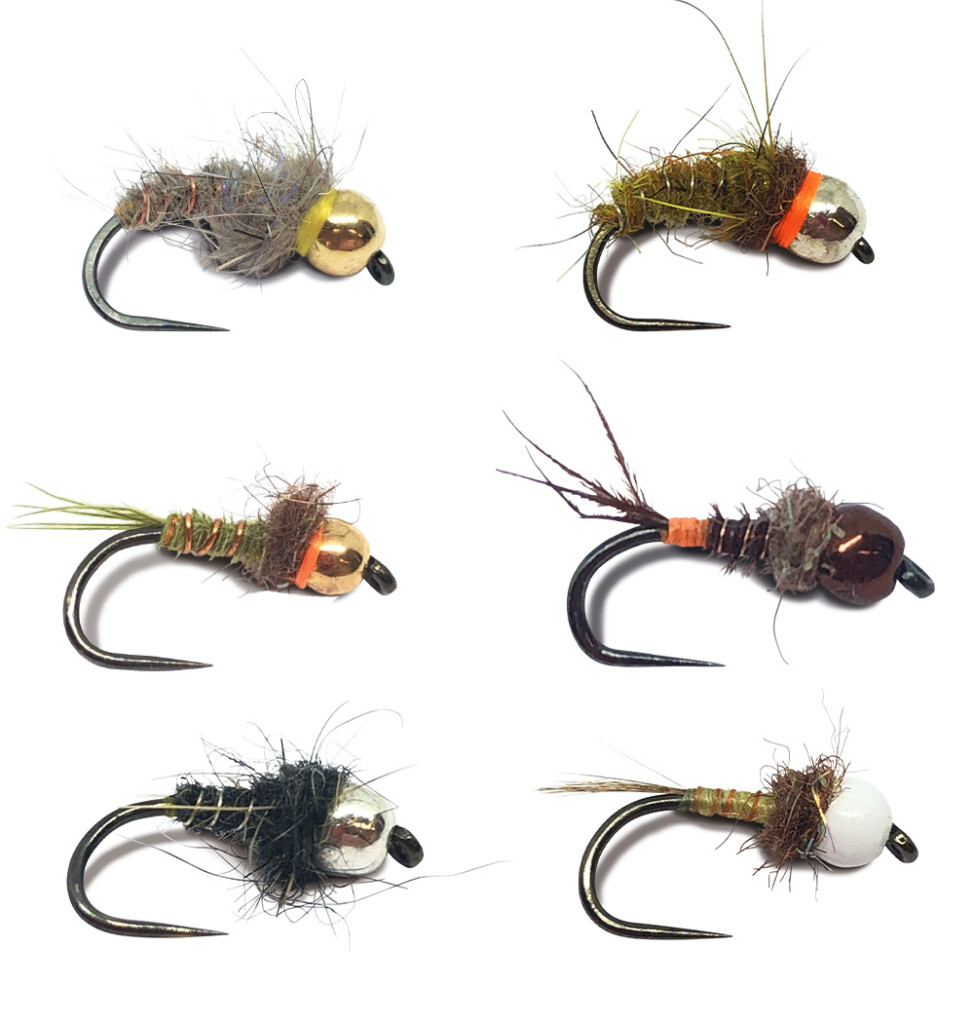 10er Set Fliegennymphen  Haseohr-Nymphe  Gren H10 Bis H18  Zum  Fliegenfischen Auf Forelle  Von Pechetruite