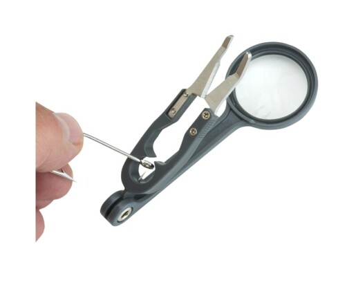 Loupe de pêche compacte 3 en 1 avec débouche-œillets, pince et coupe-fil